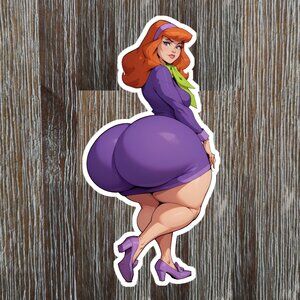6" Scooby Doo Daphne Waifu Ecchi Sticker Anime Vinyl Decal CANADA MADE